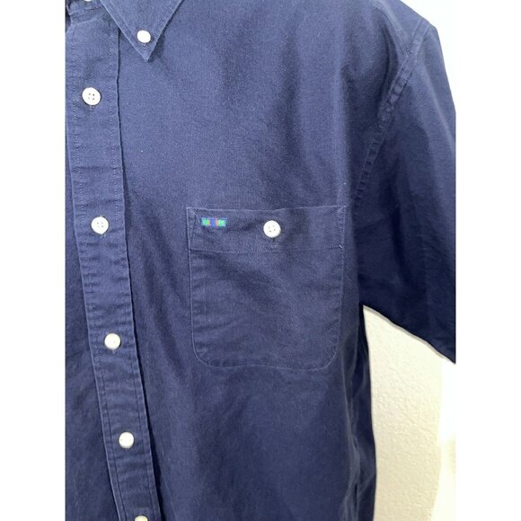 Alexander Julian Colours Dress Shirt Short Sleeve Mens XL Blue Collared Cotton - Picture 3 of 6